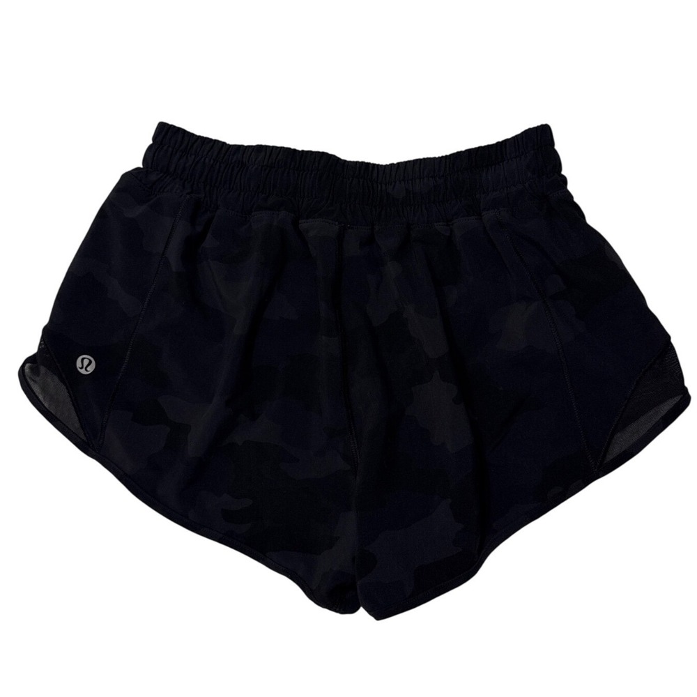 Lululemon Hotty Hot Low-Rise Lined Shorts 2.5 Heritage 365 Camo Black Gray